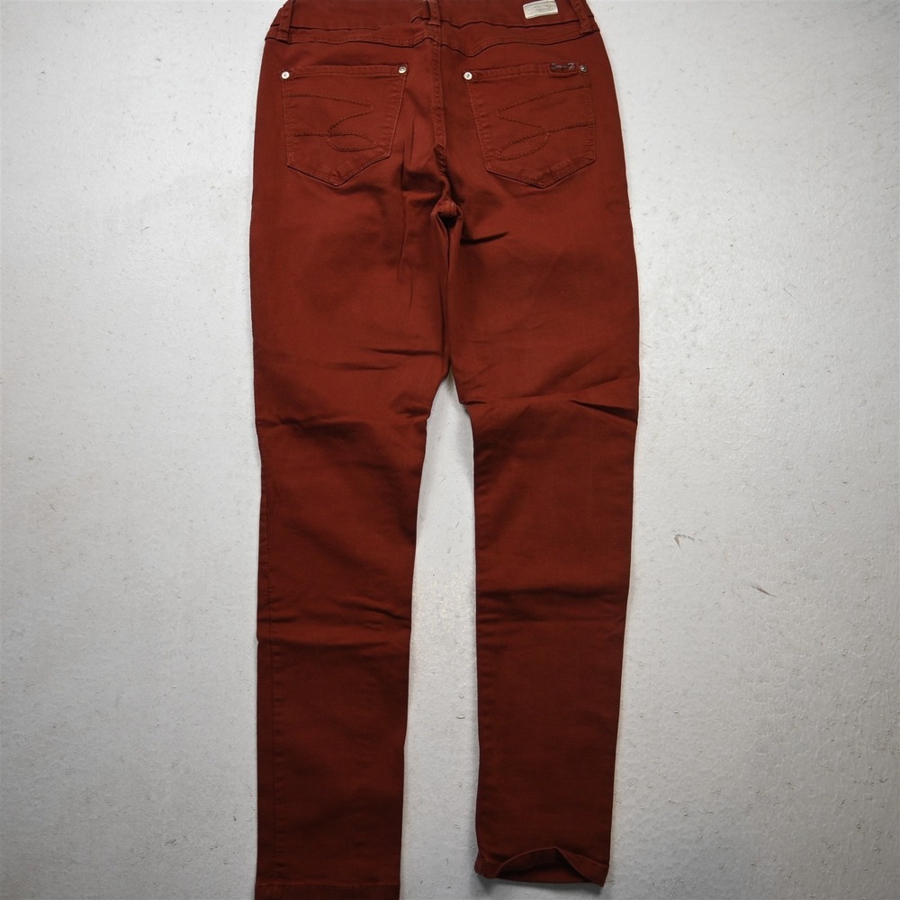 Seven7 8 Tummyless High Rise Skinny Orange Stretch Denim Womens Jeans - Picture 10 of 10